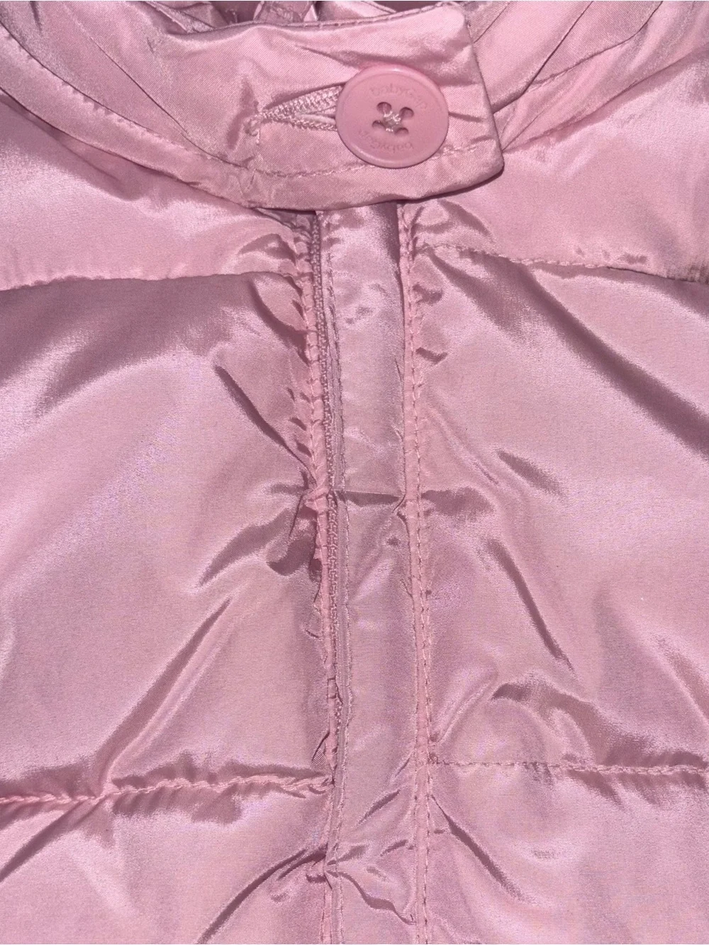 Baby GAP Baby Pink Hooded Quilted Ski Suit fleece Insulated Jumpsuit 6-12 months